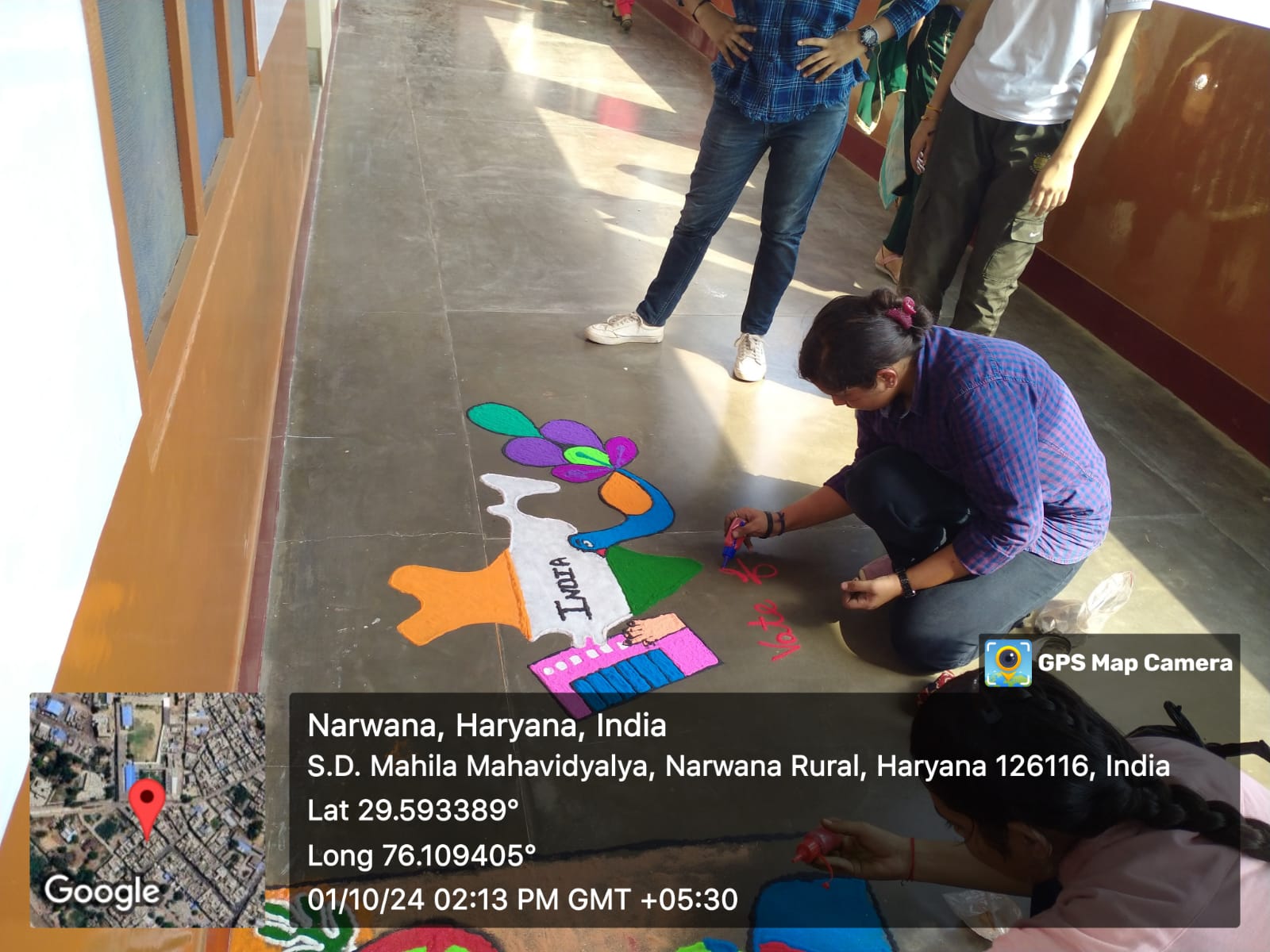 Rangoli  competition on Voter awareness