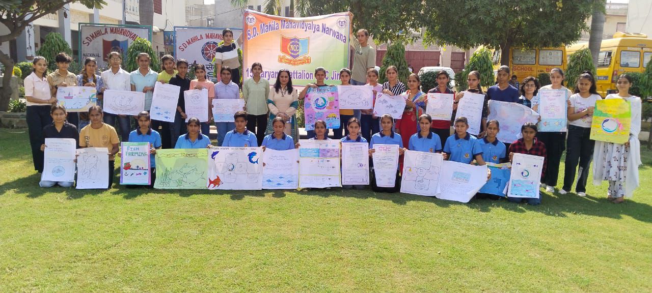 Poster making on fish farming