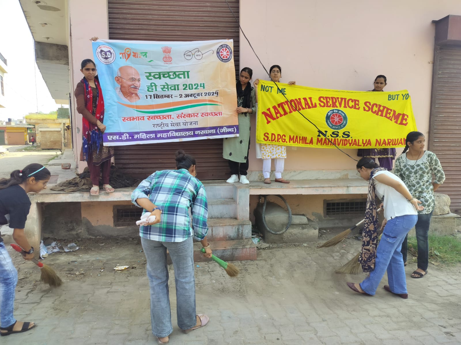 Swachhta Drive in the campus adjoin ning areas. Regarding Seva Pakhvada from 17 sep to 2 October